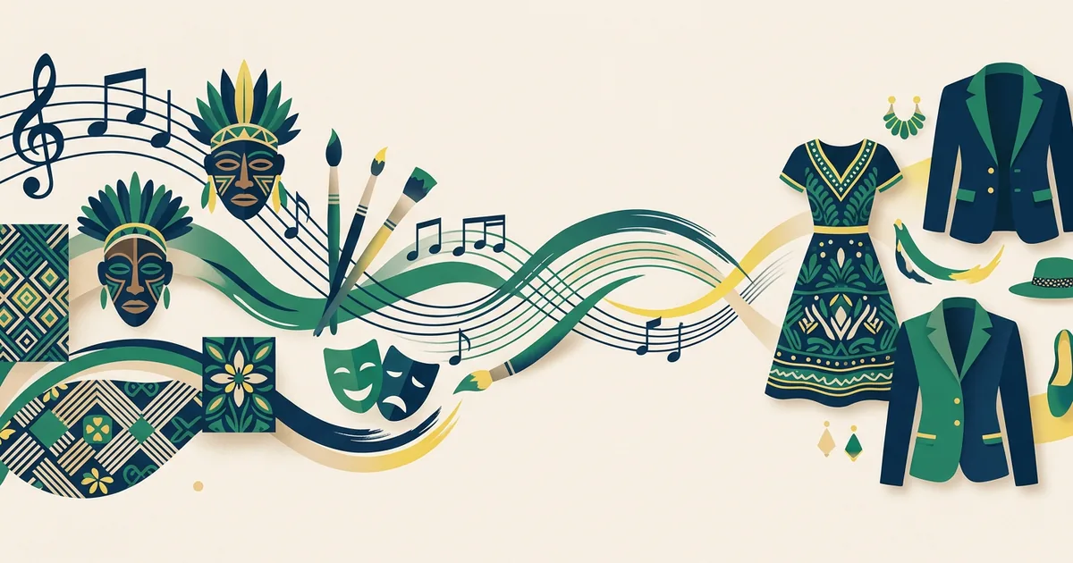 Ilustração educacional sobre A apropriação cultural na moda - o respeito aos elementos artísticos em seu contexto (Arte e Cultura)