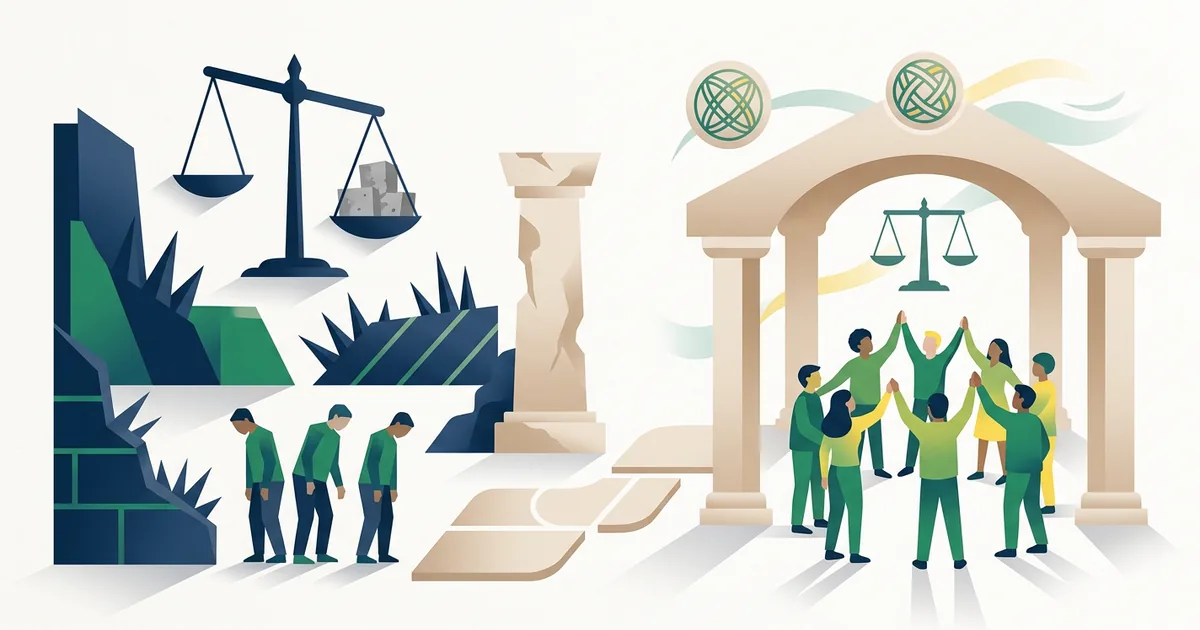 Ilustração educacional sobre Arquitetura hostil e a ausência de dignidade à população em situação de rua (Direito e Cidadania)
