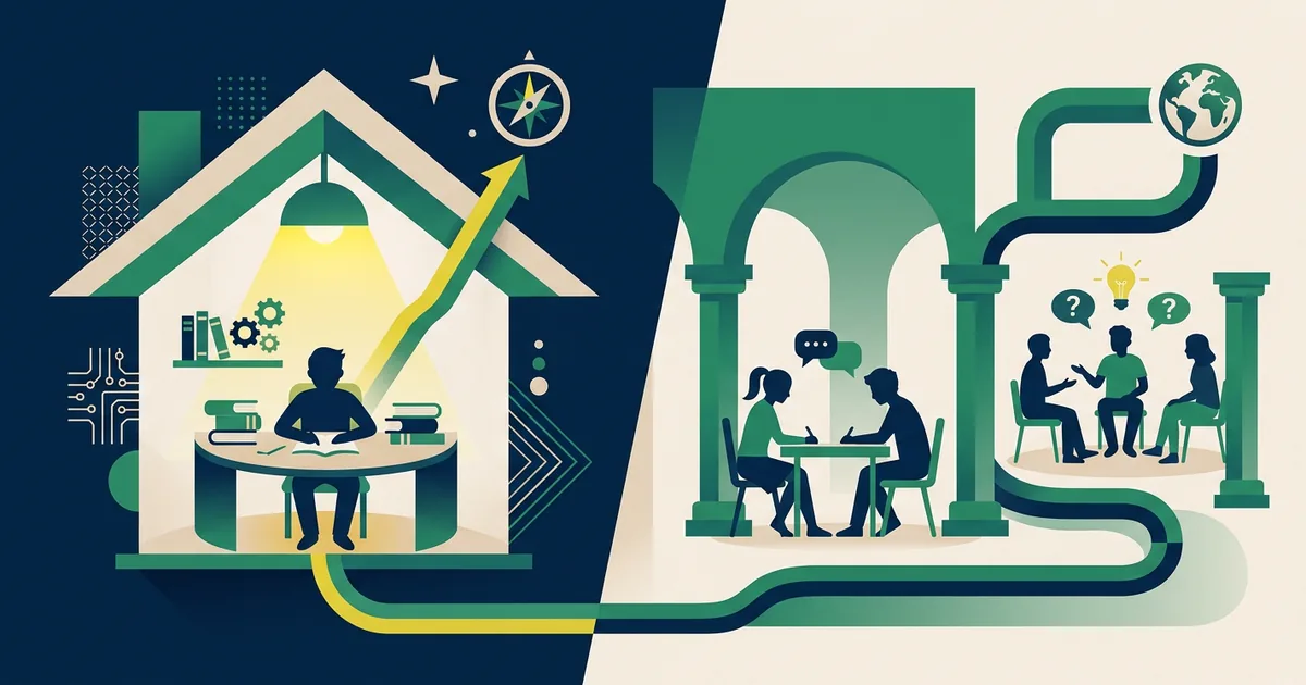 Ilustração educacional sobre Os impasses da educação domiciliar (homeschooling) frente ao papel socializador da escola (Educação)