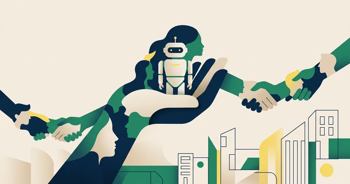 Ilustração educacional sobre A ética no desenvolvimento de robôs sociais e o impacto na solidão humana (Questões Sociais)
