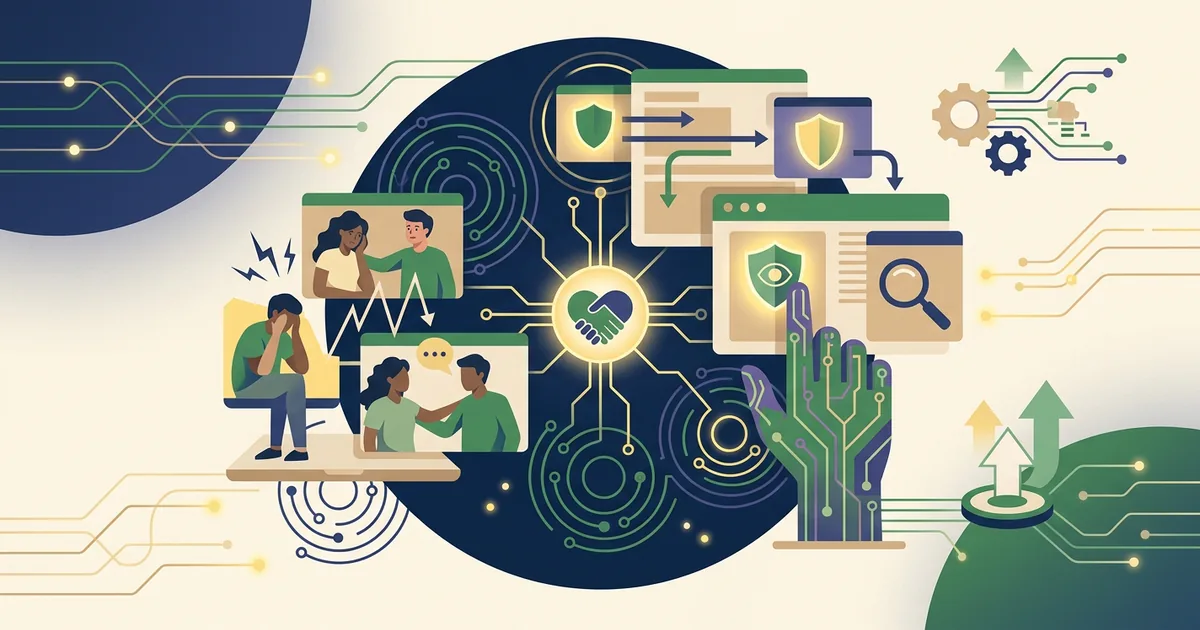Ilustração educacional sobre Os desafios do combate ao cyberbullying nas redes sociais (Tecnologia)