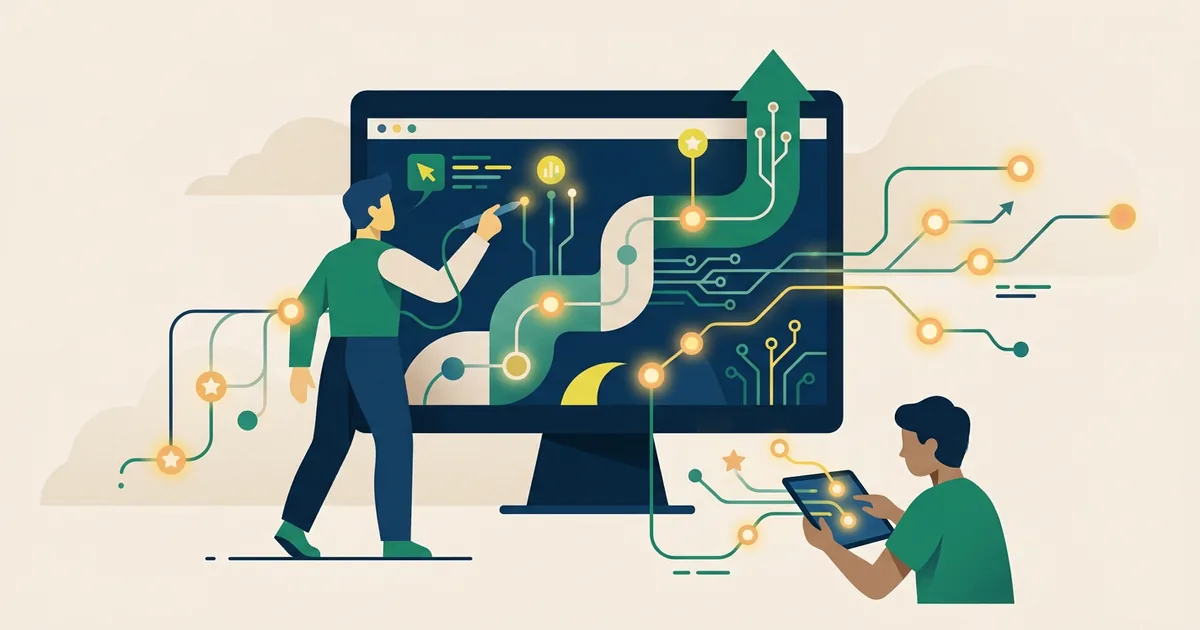Ilustração educacional sobre Gamificação na educação - os desafios para a implementação de jogos digitais como ferramenta pedagógica no Brasil (Tecnologia)